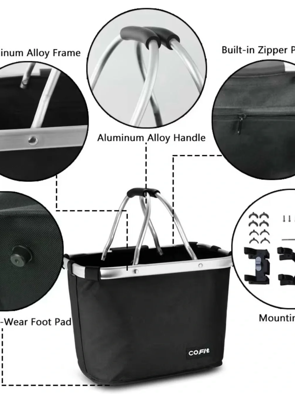Front Bike Pet Basket - Secure Dog Carrier
